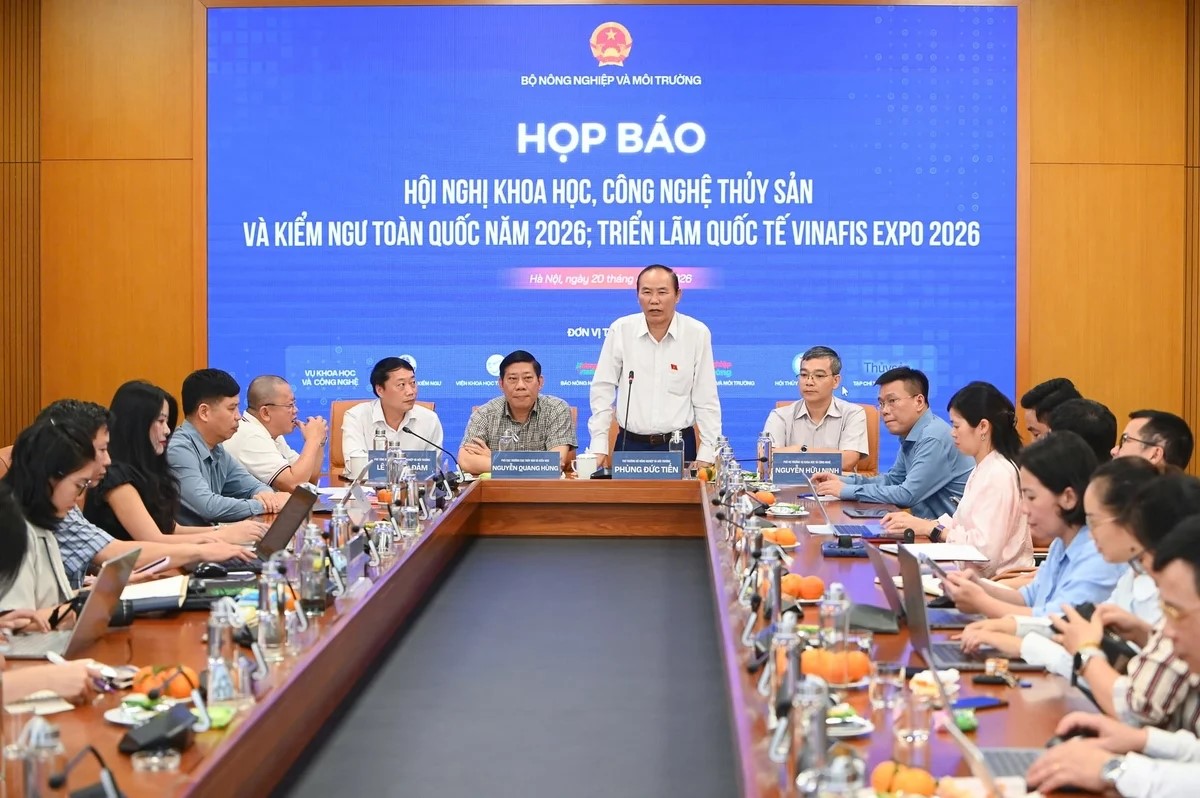Bộ Nông nghiệp và Môi trường tổ chức họp báo thông tin về Hội nghị khoa học, công nghệ thủy sản và kiểm ngư toàn quốc năm 2026